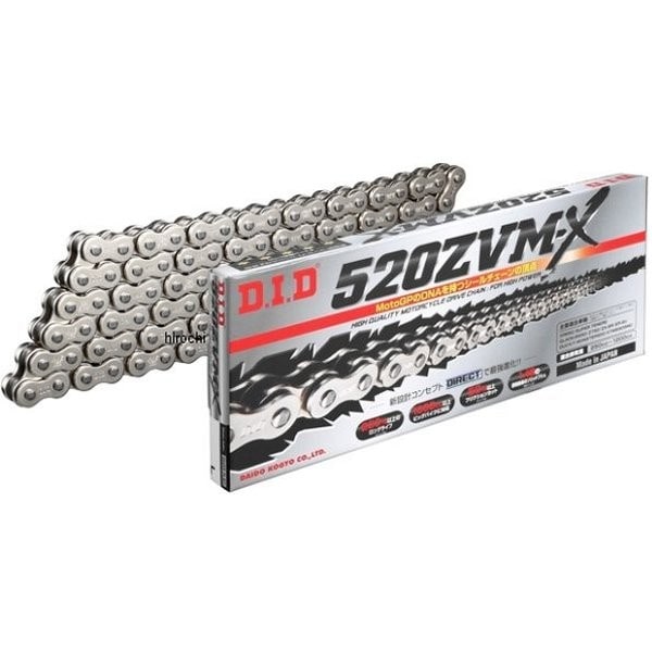 4525516335225 DID 大同工業 チェーン 520ZVM-X シリーズ シルバー (114L) カシメ