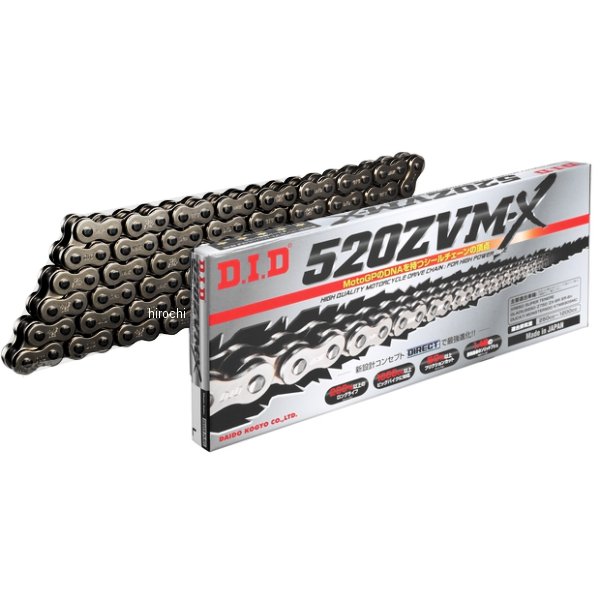 4525516338233 DID 大同工業 チェーン 520ZVM-X シリーズ スチール (116L) カシメ