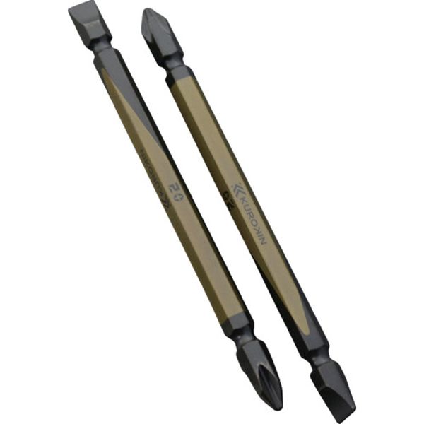 52602110BG 645-8192 フジ矢(株) フジ矢 両頭コンビビット(黒金・2本組)+2/-6×110mm