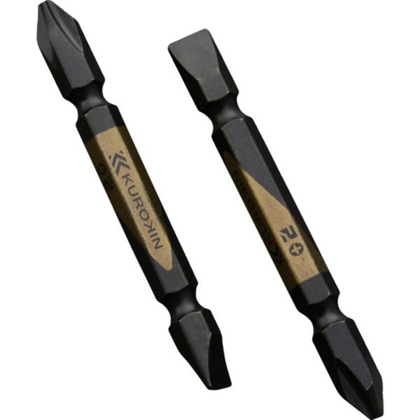 5260265BG 645-8195 フジ矢(株) フジ矢 両頭コンビビット(黒金・2本組)＋2/-6×65mm