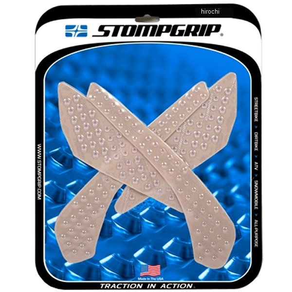 55-10-0151C ストンプグリップ STOMPGRIP トラクションパッド タンクキット 18年-20年 GSX-S750 クリア
