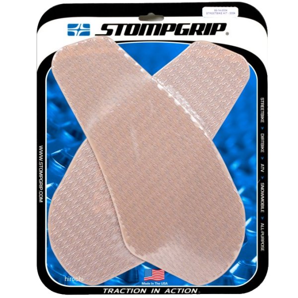 55-14-0004C ストンプグリップ STOMPGRIP トラクションパッドタンクキット 03年-05年 YZF-R6 クリア