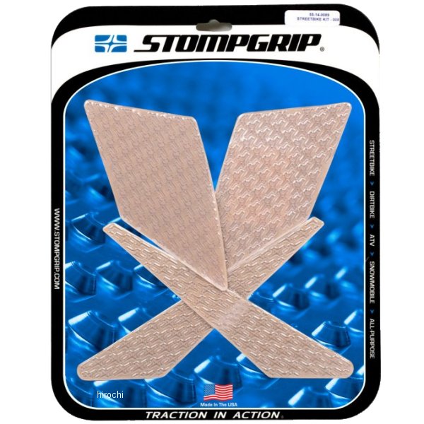 55-14-0089C ストンプグリップ STOMPGRIP トラクションパッドタンクキット 09年-19年 KLX250S クリア