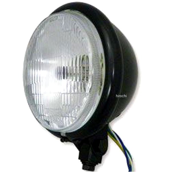 5500-0002 ガッツクローム 5.75インチ ベーツヘッドライト H4 フラットレンズ 黒