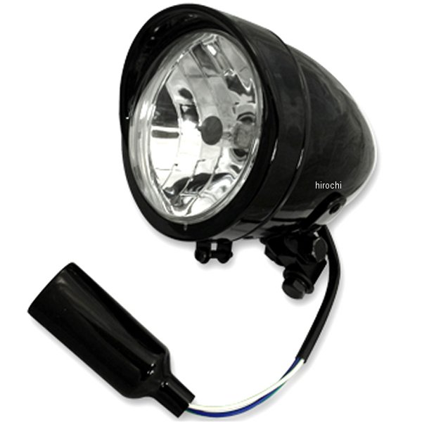 5500-0011 ガッツクローム 4.5インチヘッドライト H4 ロングボディ クリアレンズ 黒
