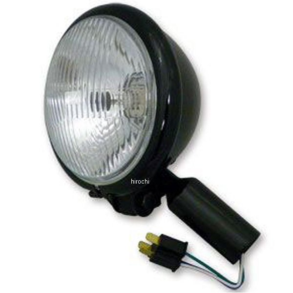 5500-0031 ガッツクローム 5.75インチ ベーツヘッドライト H4 ノーマルレンズ ツヤ有り黒