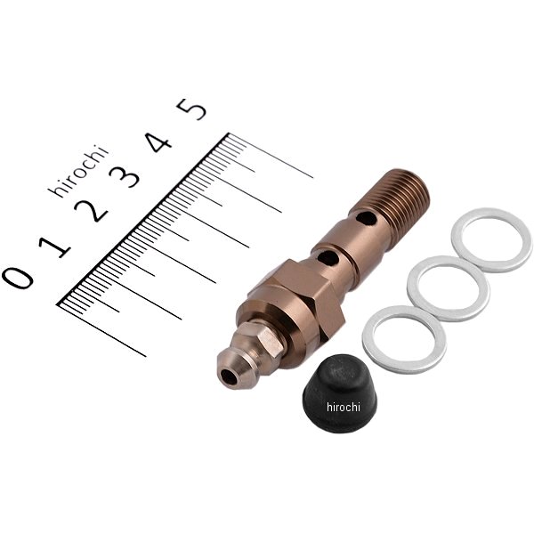 550004-11 ポッシュ POSH アールズ エアーフリーバンジョーボルト P1.25 ホンダ、スズキ、カワサキ純正用 ダブル ガスケット付き チタン