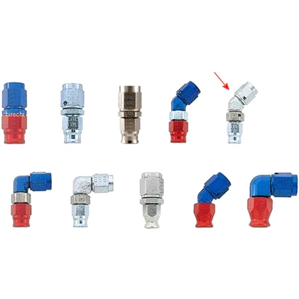 550009-S ポッシュ POSH アールズ #3#2ホースエンド 45度 鍛造 スチール