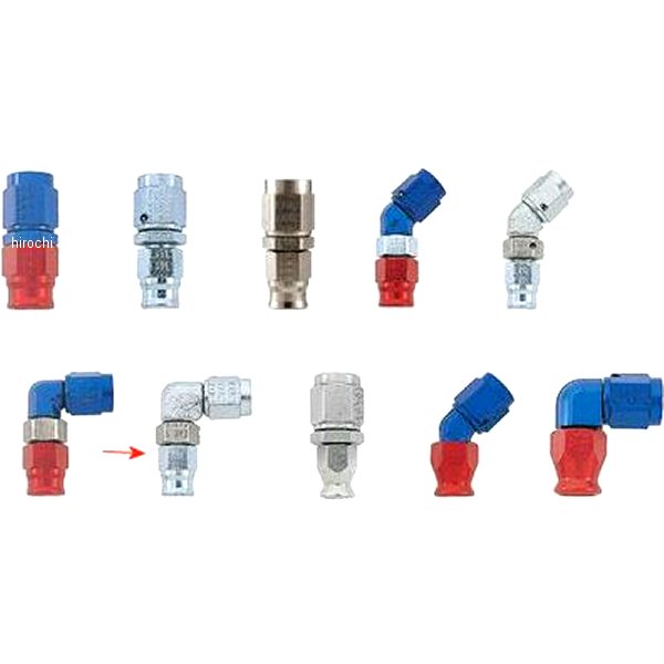 550010-S ポッシュ POSH アールズ #3#2ホースエンド 90度 鍛造 スチール