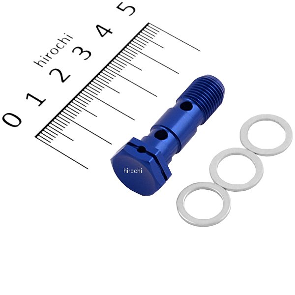 550021 ポッシュ POSH アールズ バンジョーボルト アルミ P-1.00 ダブル 青