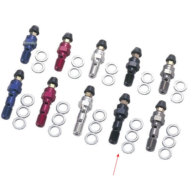 550104-06 ポッシュ POSH アールズ スピードブリーダーエアーフリーバンジョーボルト P1.25 ホンダ カワサキ用 ダブル 黒
