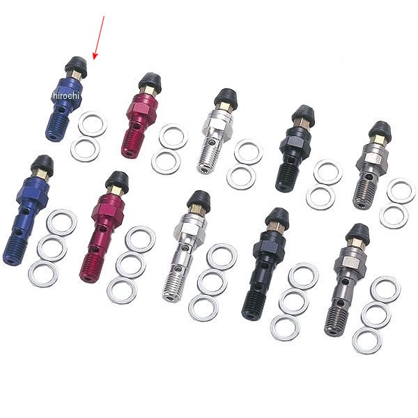 550106-01 ポッシュ POSH アールズ スピードブリーダーエアーフリーバンジョーボルト P1.25 ホンダ カワサキ用 シングル 青