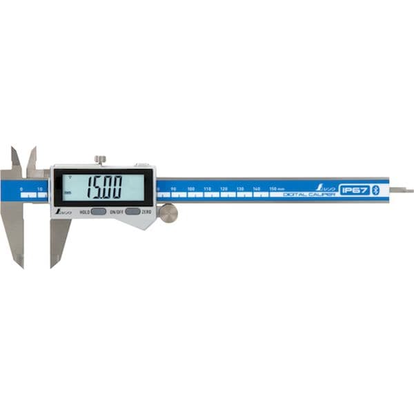 19817 562-4051 シンワ測定(株) シンワ デジタルノギス 大文字2 150mm防塵防水 データ転送機能付