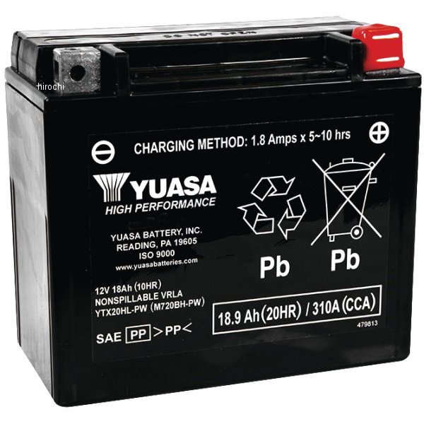 YUAM720BH-PW YUASA メンテナンスフリーバッテリー YTX20HL-PW