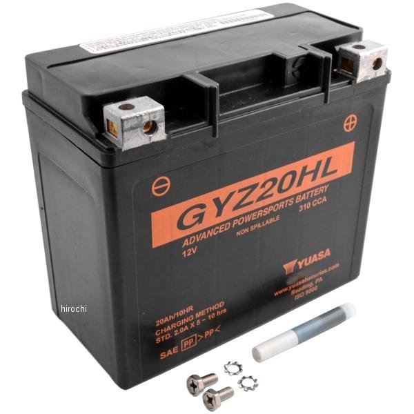 YUAM720GH YUASA 高性能メンテナンスフリーバッテリー GYZ20HL