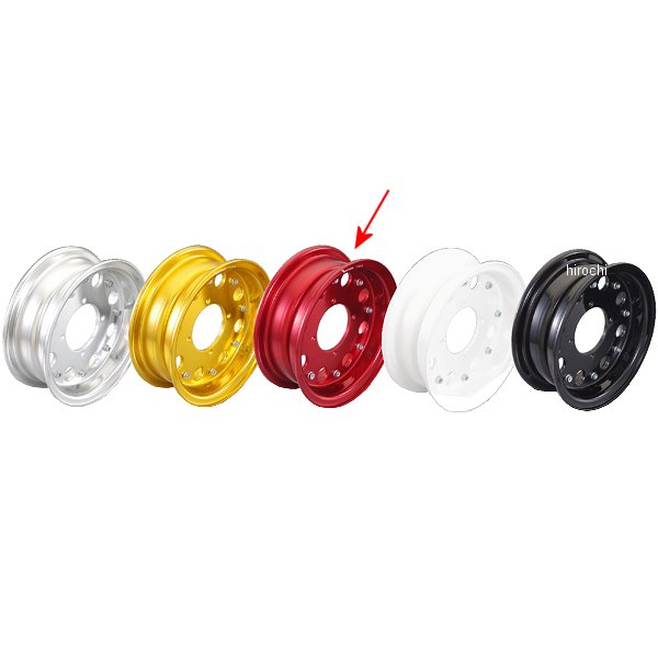 599-1123520 キタコ アルミホイール入門セット ホンダ ワイド 8インチ 赤