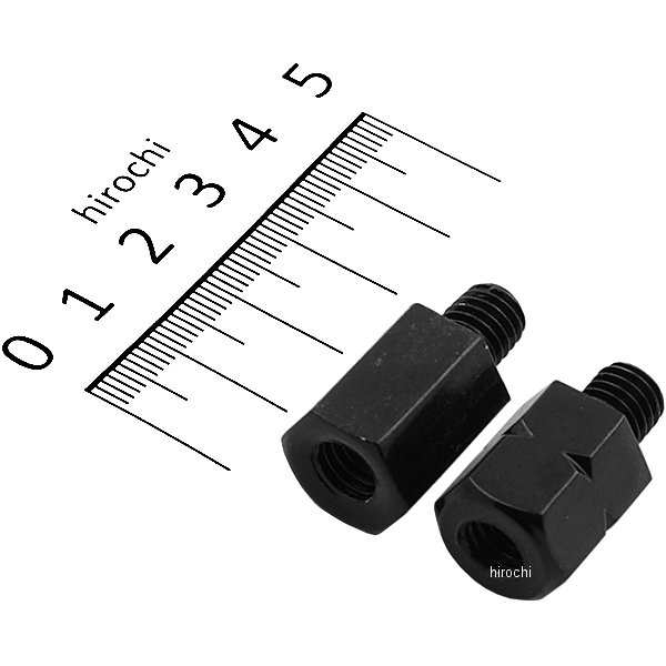 602504 NBS バイクパーツセンター ミラー変換アダプター ヤマハ車 逆ネジ8mm 黒 左右セット