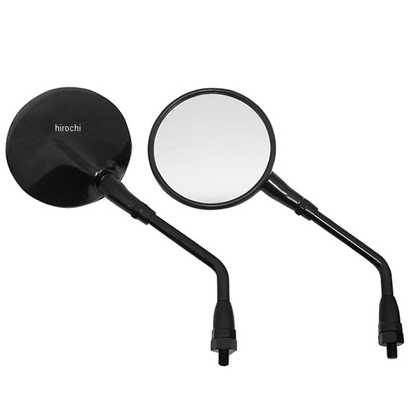 604201 NBS バイクパーツセンター ミラー 37号 汎用 丸型 正ネジ10mm 黒