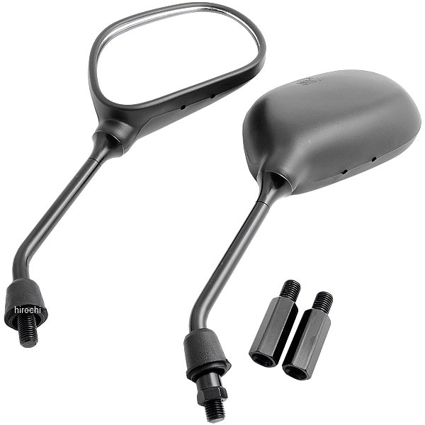 6048 NBS バイクパーツセンター ミラー 汎用 楕円ロングナットタイプ 10mm 左右セット