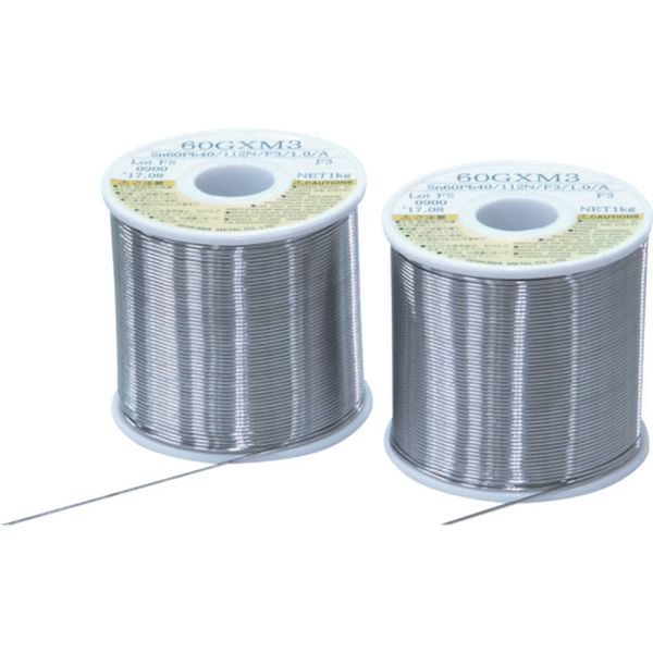 60GXM312 やに入りはんだ スーパーロヂン 60GXM3(すず60％/鉛40％)-1.2mm-1kg