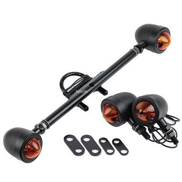 61-73120-LSR GOODS グッズ ダウンマウントウインカーキット ロング スモールバレット SR500、SR400 黒