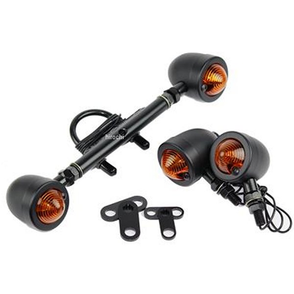 61-73120-SSR GOODS グッズ ダウンマウントウインカーキット ショート スモールバレット SR500、SR400 黒