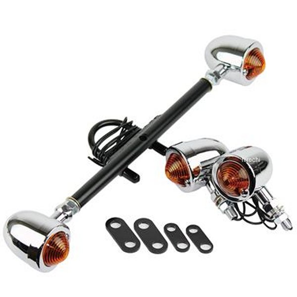 61-73121-LSR GOODS グッズ ダウンマウントウインカーキット ロング スモールバレットCP SR500、SR400