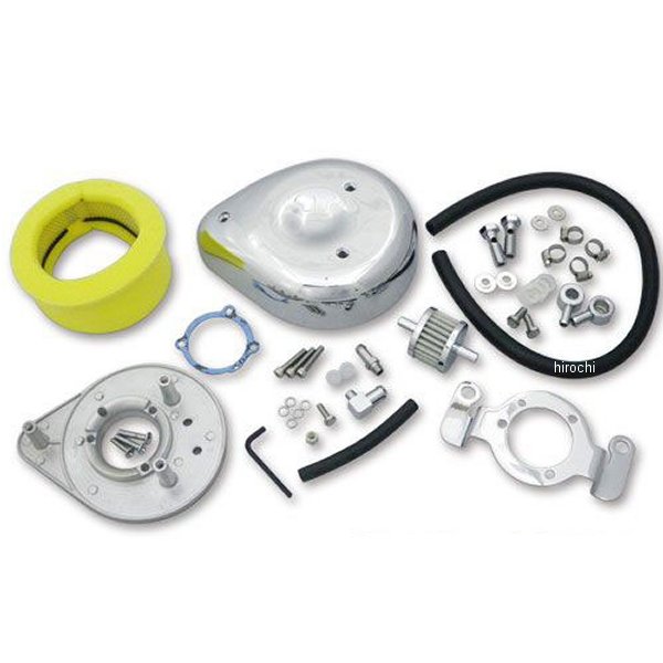 6100-0121 ガッツクローム ティアドロップエアクリーナーキット 91年以降 XL