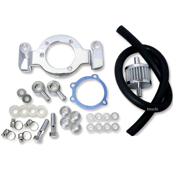 6100-9082 ガッツクローム ブリーザーセット 99年以降 Twin Cam CVキャブ用