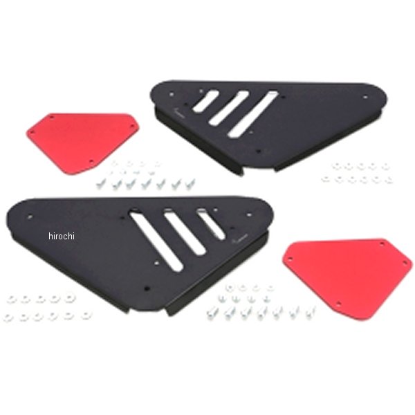 615-1452020 キタコ サイドカバーセット グロム 黒/赤