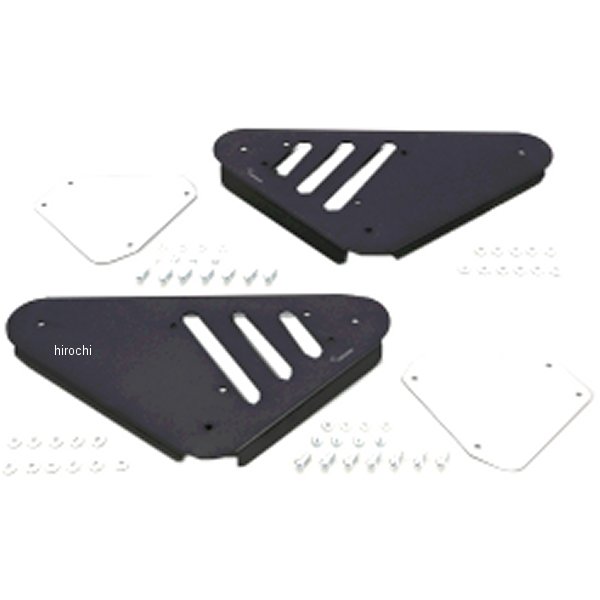 615-1452060 キタコ サイドカバーセット グロム 黒/シルバー