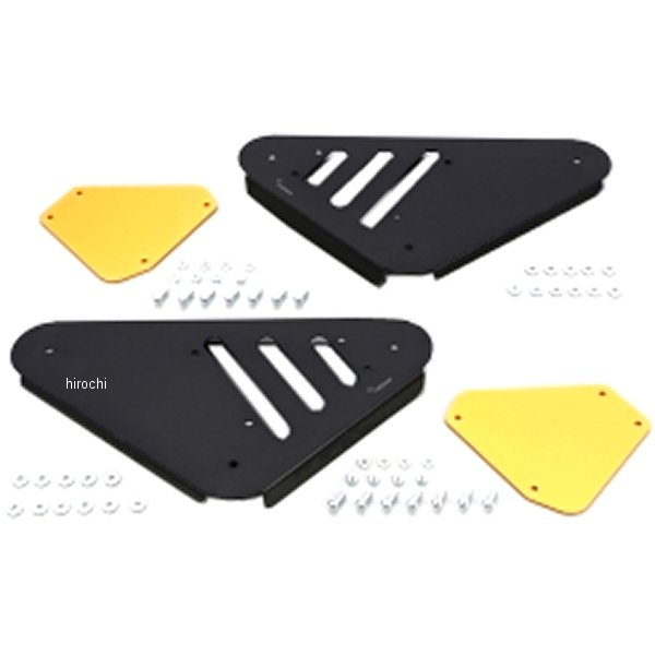 615-1452070 キタコ サイドカバーセット グロム 黒/ゴールド