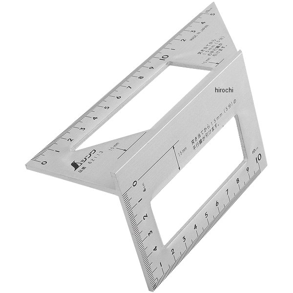 62113 421-9554 シンワ測定(株) シンワ 一発止型定規アルミ