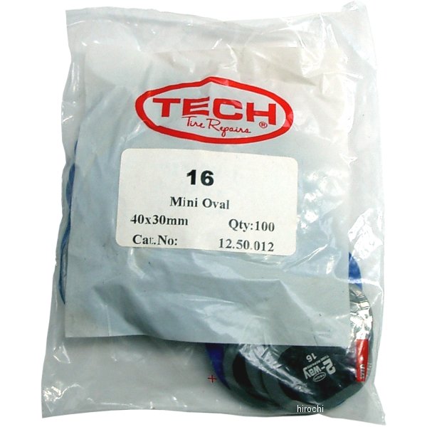62206008 ブリヂストン BRIDGESTONE テック チューブパッチ 特楕円 16 40mm×30mm 100枚
