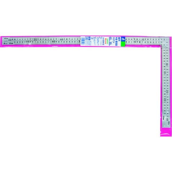 63413 147-7624 シンワ測定(株) シンワ 曲尺中金普及型 ステン 60×30cm 表裏同目 8段目盛