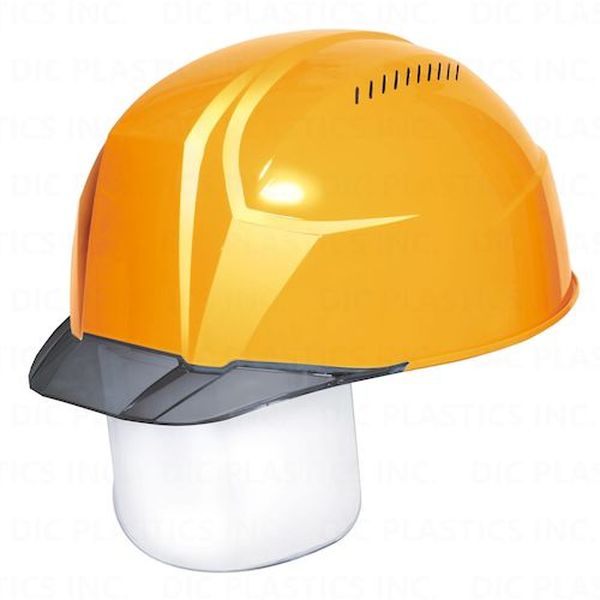 AA23CSVHA8KPYS 超軽量 透明バイザーヘルメット(シールド面付) AA23-CSV KP 黄/スモーク