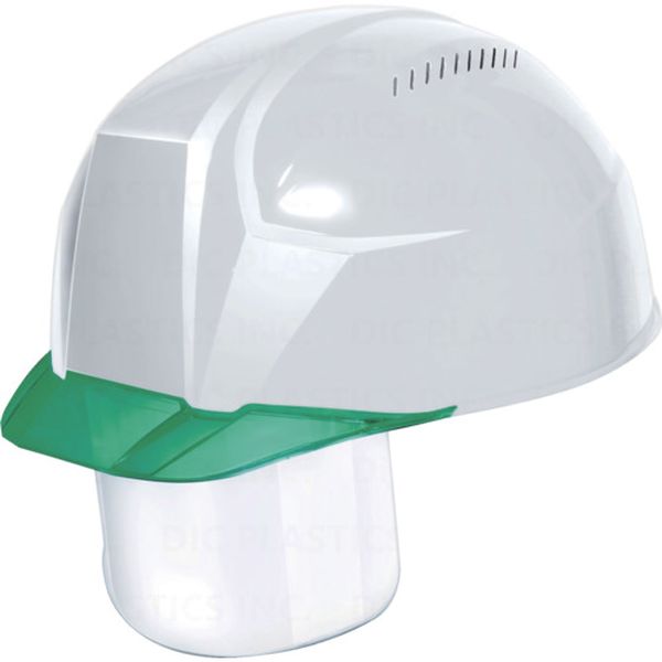 AA23CSVHA8KPWG 超軽量 透明バイザーヘルメット(シールド面付) AA23-CSV KP 白/グリーン