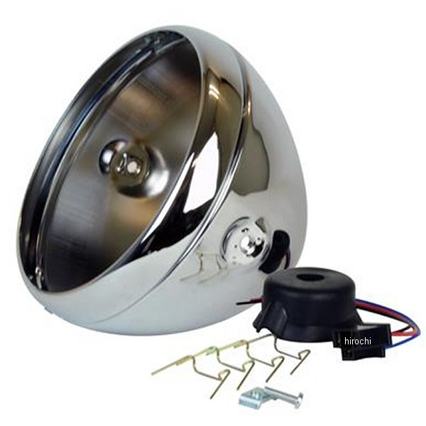 66-65066 GOODS グッズ 7インチルーカスタイプヘッドライトケース クローム