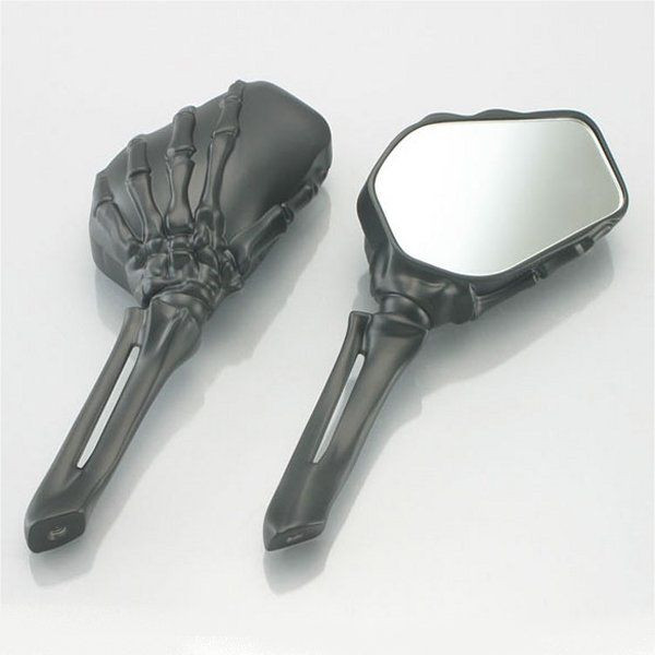 675-1000000 キタコ ゴーストミラー 左右セット ブラック 汎用