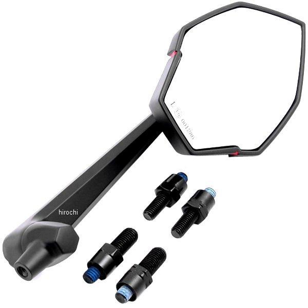 675-1202120 キタコ ランツァミラー ブラック/レッド 汎用