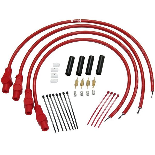 681230-04 ポッシュ POSH スピードプロツインシリコンプラグコードキット ゼファーX 赤