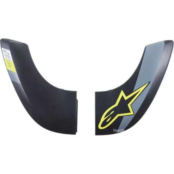 6951019-155 アルパインスターズ オフロード チンプレート BNS TECH2  黒/黄