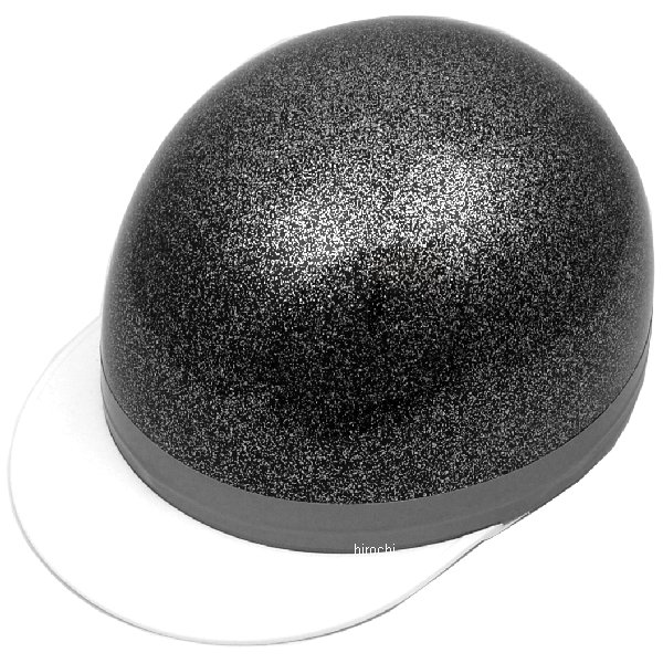 701002 NBS バイクパーツセンター ハーフヘルメット コルク半 三つボタン ブラックラメ フリーサイズ(57-60cm未満)