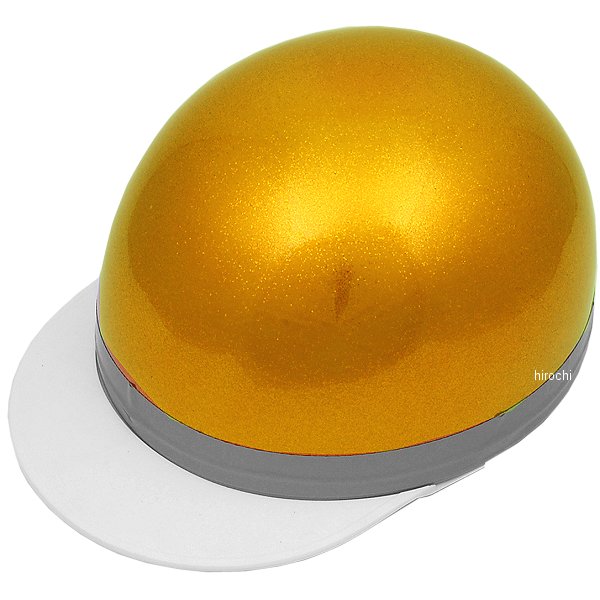 701003 NBS バイクパーツセンター ハーフヘルメット コルク半 三つボタン ゴールドラメ フリーサイズ(57-60cm未満)