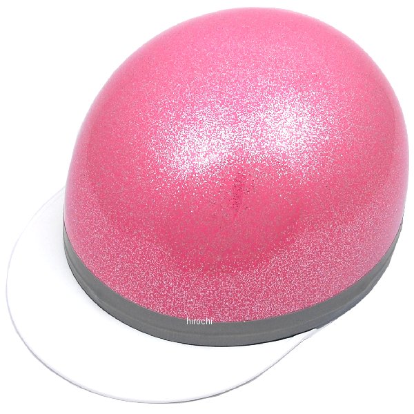 701004 NBS バイクパーツセンター ハーフヘルメット コルク半 三つボタン ピンクラメ フリーサイズ(57-60cm未満)