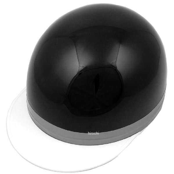 701009 NBS バイクパーツセンター ハーフヘルメット コルク半 三つボタン 黒 フリーサイズ(57-60cm未満)