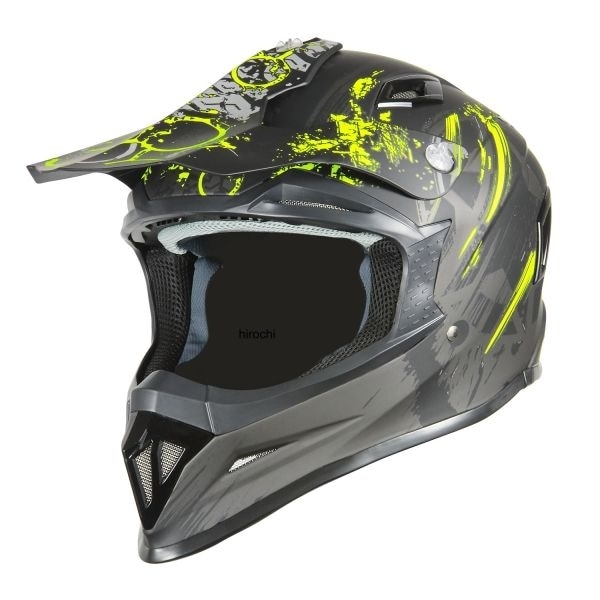 702104 NBS バイクパーツセンター A-762 オフロードヘルメット グラフィックマットイエロー