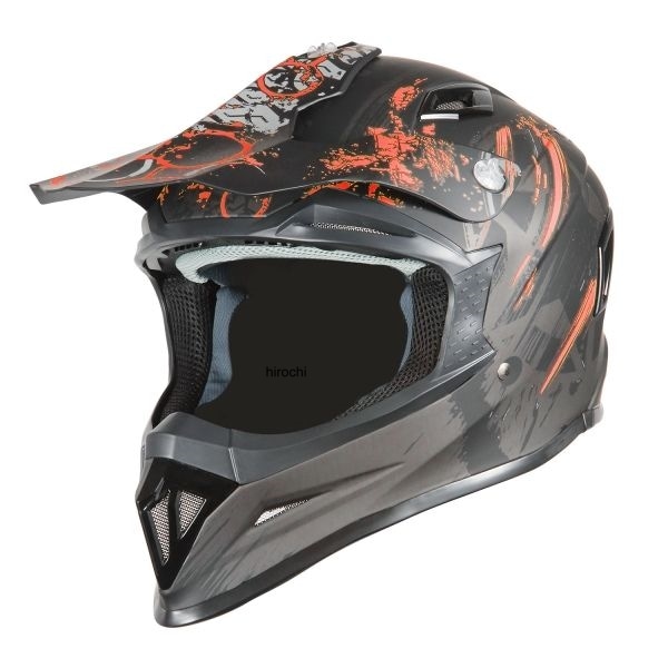 702105 NBS バイクパーツセンター A-762 オフロードヘルメット グラフィックマットレッド