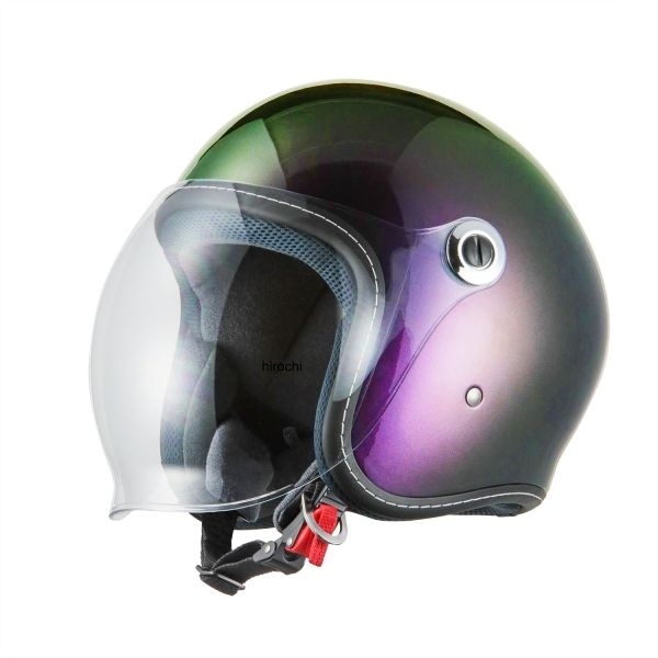 702204 NBS バイクパーツセンター KC-310L-NEO ジェットヘルメット L マジョーラガンメタパープル