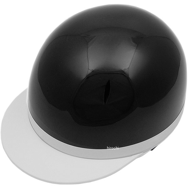 7101 NBS バイクパーツセンター ハーフヘルメット 白ツバ 黒 フリーサイズ(57-59cm)